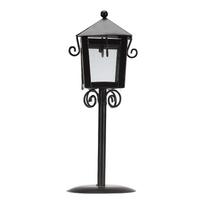9.06x3.54x2.76in Iron Candle Holder Hollow-Out Design Metal Candle Stick  For Home Décor black
