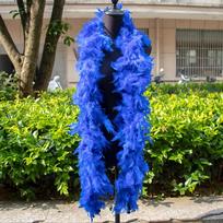 DIY 2Yards High Quality Turkey Feathers Boa 40 60 90 Grams Natural Fluffy Feather for Party Cosplay Dress Sewing Decoration plumas 38-40g karališkos mėlynos spalvos