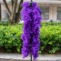 DIY 2Yards High Quality Turkey Feathers Boa 40 60 90 Grams Natural Fluffy Feather for Party Cosplay Dress Sewing Decoration plumas 38-40g violetinė