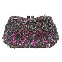 WHTUOHENG Light Green Rhinestone Diamond Lady Evening Clutch Handbag New Fashion Women’s Crystal Female Party Prom Small Purse 20cmX10.5X5cm black