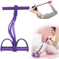 Upgraded 6-Tube Pedal Resistance Bands, 21 Shape Multifunction Fitness Tension Rope, Full Body Workout Home Gym Equipment violetinė
