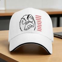 Summer Rage Comic Trollfac Baseball Cap  Tennis Skate y2k Funny Design Sun Hip Hop Hats Women Men Dropshipping Snapback Cap One Size white