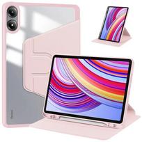 360 Rotating Cover Case For Redmi Pad Pro Case 12.1 inch with Pencil Holder Cover For Poco Pad 12 1 Tablet Poco Pad 12.1 rožinė