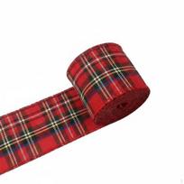 Christmas Burlap Ribbon Vintage Design Wired Plaid Easy to Shape for DIY Enthusiasts, Home 5CM