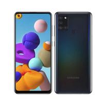 Atnaujintas Samsung Originalus Samsung Galaxy A21s A217F 3GB RAM 32GB ROM Mobilusis Telefonas su Viena SIM/Dviem SIM Simple Set juoda