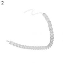 Punk Alloy Leaf Design Choker Collar Chain Necklace Party Club Women Jewelry AVE balta