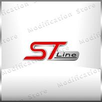 3D Metal Car Styling ST Line Logo Front Grill Badge Sticker For Ford Focus MSBG3 Fiesta Ecosport Mondeo Kuga Rear Trunk Side Fender