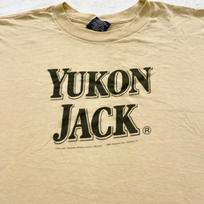 vintage 80s YUKON JACK WHISKEY T-Shirt MEDIUM soft thin alcohol 140 beige
