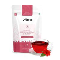 Fitelo Atsipalaidavimo Hibiskų Žolelių Arbata | 50 g | Aukščiausios Kokybės Hibiskų, Rožių ir Kardamono Mišinys | Natūrali Gėlių Arbata Be Kofeino | Gerina Odos Švytėjimą, white