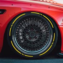 16 vnt. Automobilio padangų ratų lipdukai Automobilio tiuningas Universalūs 3D Nuolatiniai PVC Sujungti padangų dekoravimo lipdukai Automobilio padangų personalizuoti lipdukai STYLE16 gray
