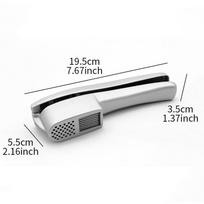 2 In 1 Garlic Press And Garlic Slice Manual Aluminum Alloy Garlic Squeeze Crush with clean tool Dishwasher Safe gray