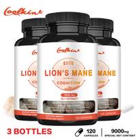 Lion's mane mushroom capsules, 9000mg, nutritional supplement, natural supplement, suitable for adults. 120*3