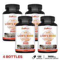 Lion's mane mushroom capsules, 9000mg, nutritional supplement, natural supplement, suitable for adults. 120*4