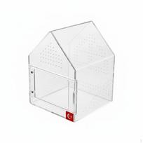 HouseShaped Reptile Enclosure Clear View Acrylic Terrarium Ventilation Holes Transparent Txad1166 Clear white