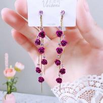 Korean Shiny Butterfly Crystal Drop Earring Bijoux Long Tassel Dangle Earrings for Women Statement Earrings Party Jewelry Gifts brown