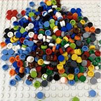 200pcs/lot Tile 1x1 Round Special Brick Building Block Small Particle Bulk Bricks Parts Diy Toy blue