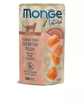 Monge Natural konservai katėms su tunu ir lašiša, 12x80 g