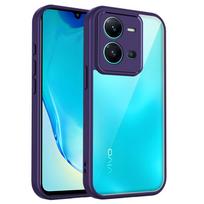 Skirta Vivo v25 dėklas vivo V25E telefono dėklas Vivo V25 dangtelis vivo v25e Oro pagalvėlė Silikoninis buferis Skaidrus matinis galinis dangtelis Kietas vivo V25e blue