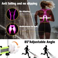 LED pluošto optinis atspindintis saugos liemenė naktiniam bėgimui ir važiavimui dviračiu Spalvota šviečianti sportinė liemenė Xxxl&Single piece packaging&Cotton Blends&XL violetinė