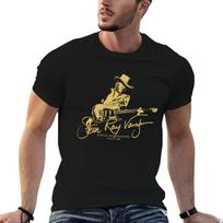 Stevie Ray Vaughan Fan Art Design T-Shirt Work Daily Short Sleeve Top L black
