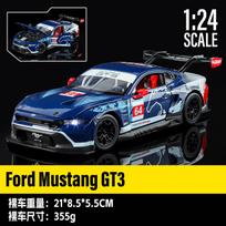 1:24 Ford Mustang GT3 Limited Edition Supercar Alloy Metal Diecast Model Car Home Decoration & Collectibles Hobby Display Gifts mėlyna