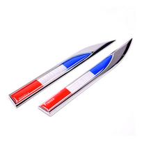 1 Pair Car 3D France French Flag Emblem Badge Decals Sticker for JEEP BMW Dodge  Chrysler white