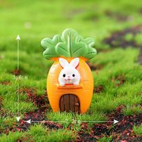 Mikro Peizažas Mielas Animacinis Mini Morka Triušis Sodininkystės Dervos Ornamentai Bonsai Gyvūnų Dekoracija