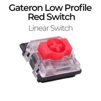 Gateron KS-33 Low Profile 2.0 Switch Black bottom housing 3 Pin Blue Red Brown RGB Customized DIY Hot Swap Mechanical Keyboard 10PCS raudona