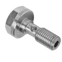 M8x1.0mm Banjo Bolt Excellent Sealing Heat Resistant Rugged Banjo Bolt Fittings with 2 Washers for Tubing Systems gray
