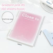 A5 Loose-Leaf Notebook Sheets Binder Lined Book Kawaii Note Set Stationery Office Supplies Writing