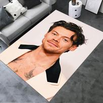 Harry Styles Carpet Rug for Living Room Bedroom Home Sofa Decoration,Kids play Non-slip Floor Mat 100x120cm( 39x47in ) black