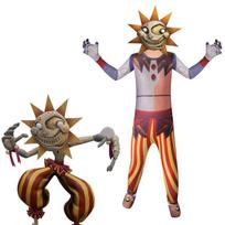 Sundrop Fnaf Clown Cosplay Clothing Bodysuit Mask For Boys And Girls Perfect For Parties And Collectors 120Y gray
