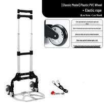 Portable Aluminum Stair Climbing Trolley: Folding Handcart for Shopping and Transport