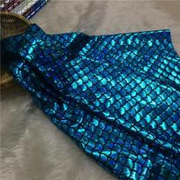 Žuvies žvynų Spandex Bronzinis Audinys Elastingas Lazerinis Maginės Spalvos Vestuvėms Šokiui Scenos Pasirodymams Kostiumų Audinys Metrais 150X100cm 1lot