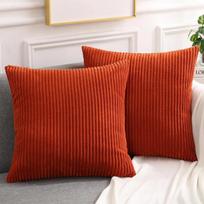Kitinjoy Velvėtos Pagalvės Užvalkalas 45x45 Minkštas Pūkuotas Juostuotas Pagalvės Užvalkalas 50x50 Prabangus Dekoras Namų Pagalvės Užvalkalas Sofai Svetainei 12x20in(30x50cm) red