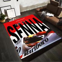 Ayrton Senna Racing Tribute Rug Non-slip rug suitable for living room and bedroom sofas. 40x60cm( 15x23in ) red
