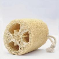 Natural Bath Loofah Exfoliating Body Sponge with Rope Loofah Scrubber for Skin Care Spa Shower Body Bath Brush Kitchen Cleaning beige