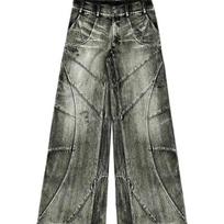 Vintage Y2k Gothic Baggy Jeans Oversize Goth Harajuku Streetwear Denim Pants Japanese Style Korean Fashion Trousers M gray