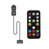 ARGB 5V 3-pinų valdiklis su SATA maitinimu ir nuotolinio valdymo pulteliu (A-RGB Controller)