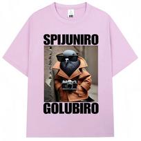Spijuniro Golubiro Funny Italian Brainrot Meme T Shirt Humor Pigeon Graphic Men Women Novelty T-shirts Fashion Loose Tees XL