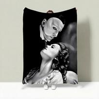 Muzikinis T-Operos Fantomas Pledas Lengvas 240g Flanelinis Antklodė Minkštas Odai Draugiškas Vasaros Vėsinimui 75x90cm