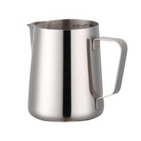 Sharp Spout Stainless Steel Latte Art Pitcher with Etched Scale - Milk Frothing Coffee Cup 150ml gray