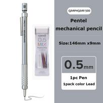 Pentel Mechaninis pieštukas GraphGear 500 Nepertraukiamas švinas Automatiniai pieštukai Profesionali meno komiksų piešimo rašiklis Mokyklos naudingos priemonės gray