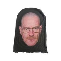 Juokinga įžymybės 3D veido kaukė, pilnas galvos apdangalas, realistiška poliesterio balaklava Bryan Cranston