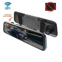 1/2/3 Kanalo WiFi Vaizdo registratorius Automobilio Veidrodėlis DVR HD 2K Jutiklinis Ekranas Prietaisų Skydelio Kamera Priekinė Vidinis Galinis 170 Laipsnių Plataus Kampo Atbulinės Eigos Vaizdas 1 Lens+WIFI juoda