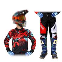 Vaikiški motokroso marškinėliai, kelnės, žali, juodi, 3, 4, 5, 6, 7, 8, 9, 10 metų, visureigių kostiumas, mėlynas, oranžinis, enduro, krosas, berniukas ir mergaitė. L-24