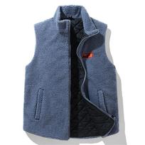 Vyriška poliarinio vilnos liemenė Žieminė šilta stora liemenė Vienspalvė Madinga laisvalaikio poliarinio vilnos liemenė be rankovių Dydis Plus Size 10XL 12XL 4XL mėlyna
