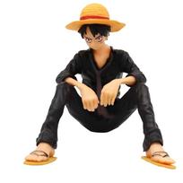 One Piece Anime Figure Luffy Sitting Position Action Figure PVC Model Collection Figurine Doll Toy For Birthday Christmas Gift black