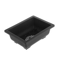 Flower Pot Imitation Plastic Balcony Rectangle Bonsai Bowl Basin Nursery Planter black