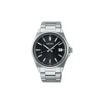 SEIKO Selection Series 100 Meter Waterproof Quartz Steel Strap Men's Watch Black Dial SBTH005 juoda